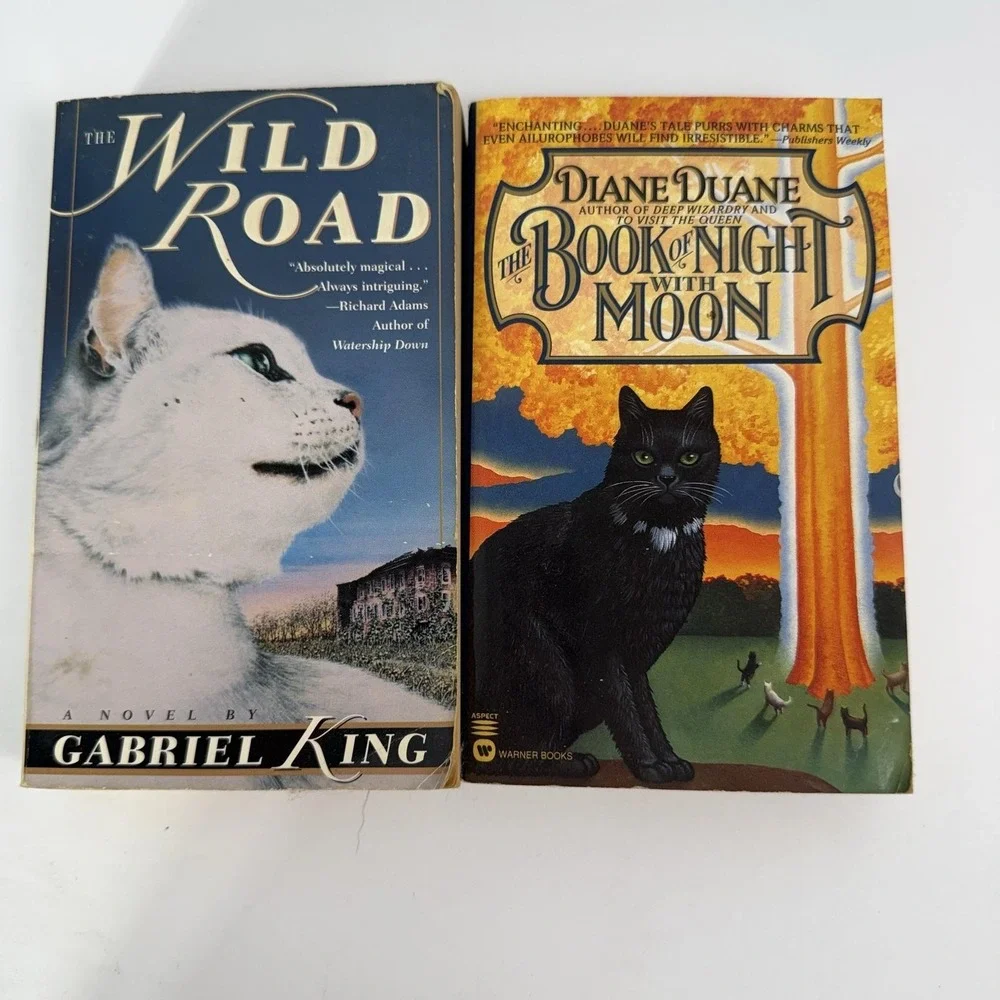 Book Of Night With Moon & The Wild Road Cat Science Fiction Diane Duane; Gabriel